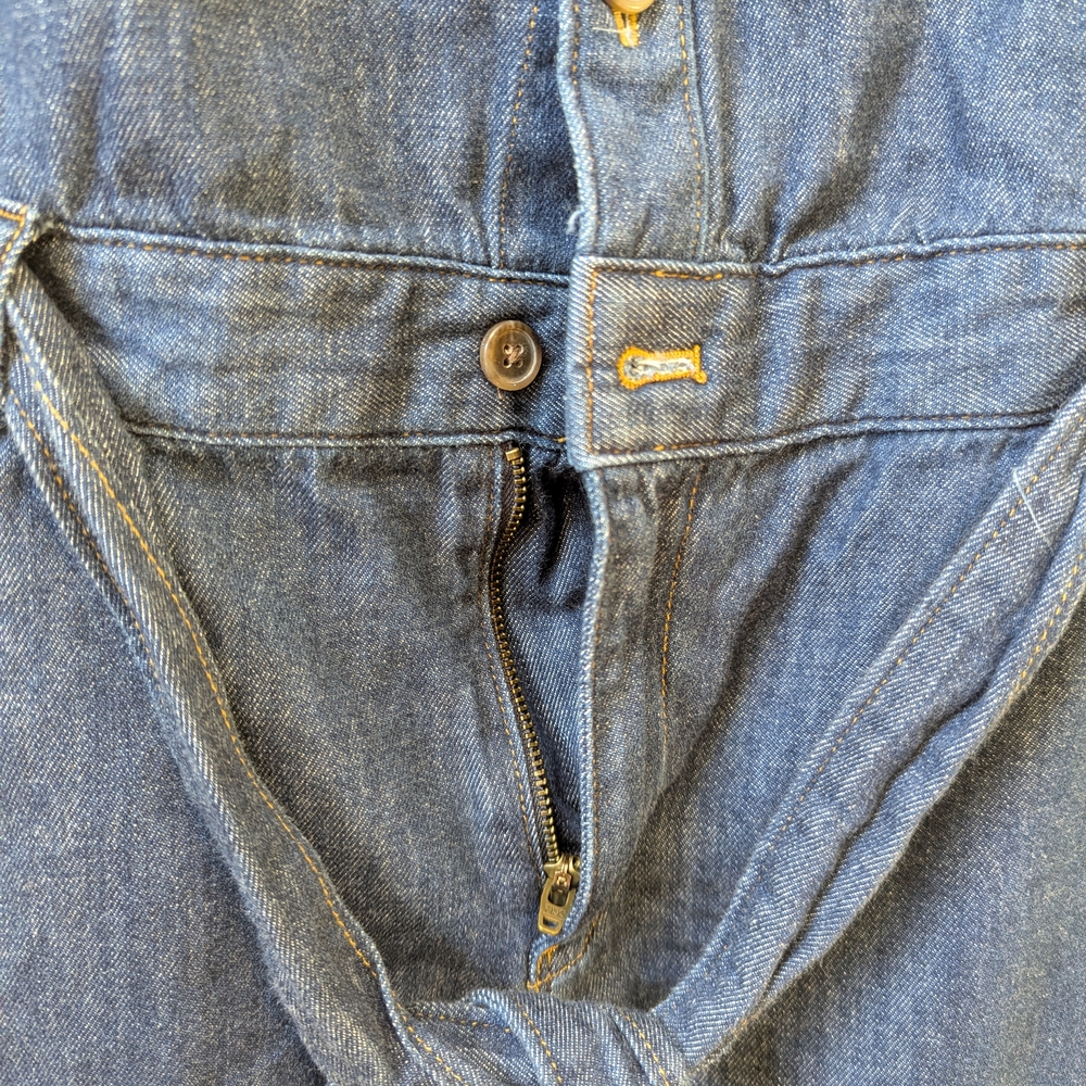 Casual Denim Shirt Dress with Belt - Picture 4 of 4